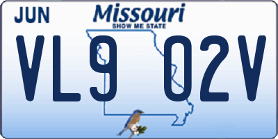 MO license plate VL9O2V