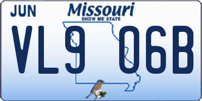 MO license plate VL9O6B