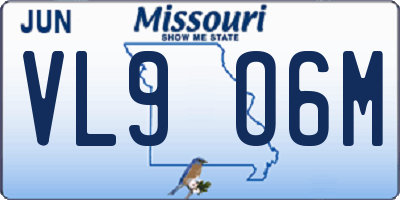MO license plate VL9O6M