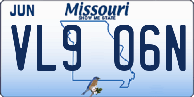 MO license plate VL9O6N