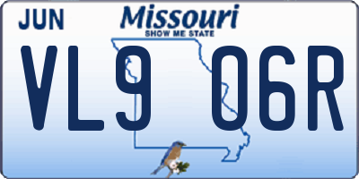 MO license plate VL9O6R