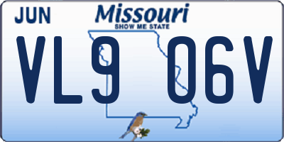 MO license plate VL9O6V