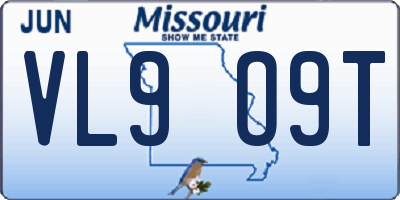 MO license plate VL9O9T