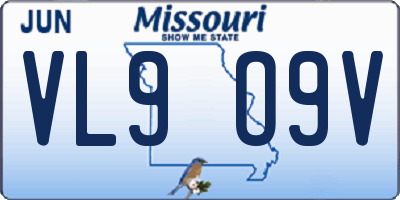 MO license plate VL9O9V