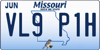 MO license plate VL9P1H