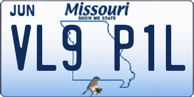 MO license plate VL9P1L