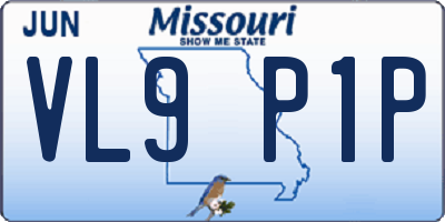 MO license plate VL9P1P