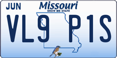 MO license plate VL9P1S