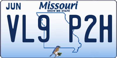 MO license plate VL9P2H