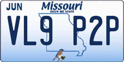 MO license plate VL9P2P