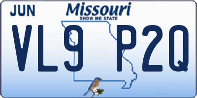MO license plate VL9P2Q