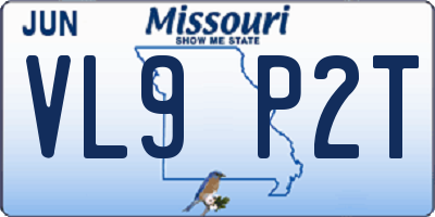 MO license plate VL9P2T