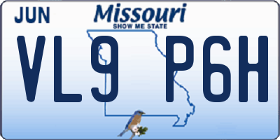 MO license plate VL9P6H