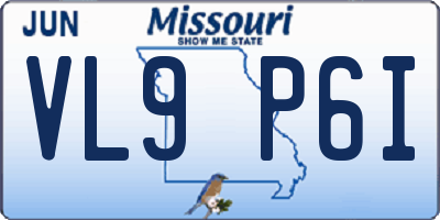 MO license plate VL9P6I