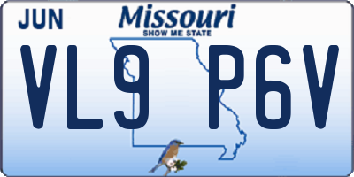 MO license plate VL9P6V