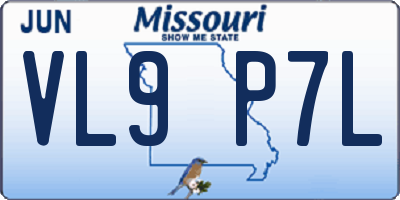 MO license plate VL9P7L