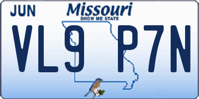 MO license plate VL9P7N