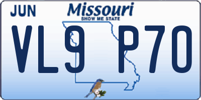 MO license plate VL9P7O