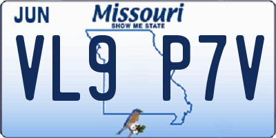 MO license plate VL9P7V