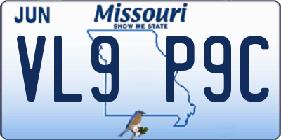MO license plate VL9P9C