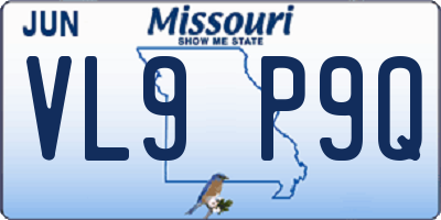 MO license plate VL9P9Q