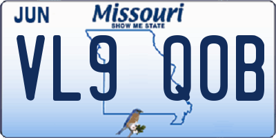 MO license plate VL9Q0B