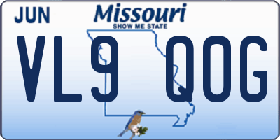 MO license plate VL9Q0G