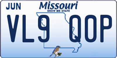 MO license plate VL9Q0P