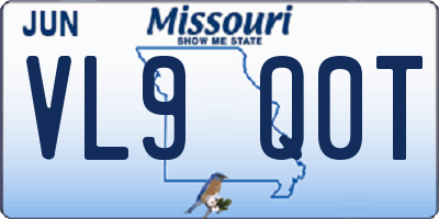 MO license plate VL9Q0T