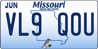 MO license plate VL9Q0U
