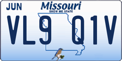 MO license plate VL9Q1V