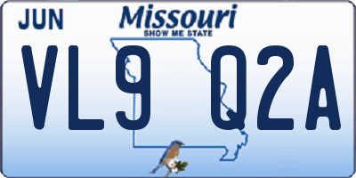 MO license plate VL9Q2A