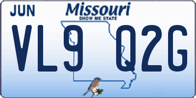 MO license plate VL9Q2G