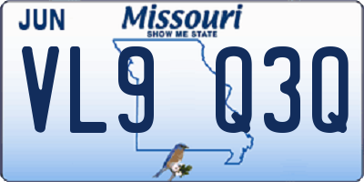 MO license plate VL9Q3Q