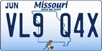 MO license plate VL9Q4X