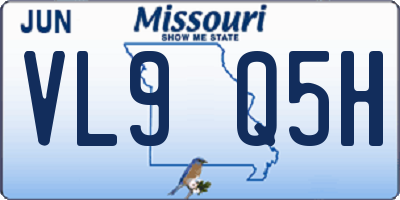 MO license plate VL9Q5H