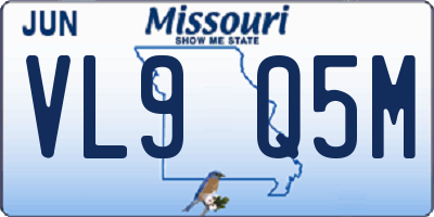 MO license plate VL9Q5M