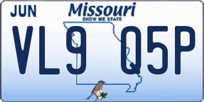 MO license plate VL9Q5P