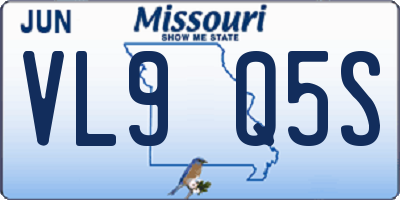 MO license plate VL9Q5S
