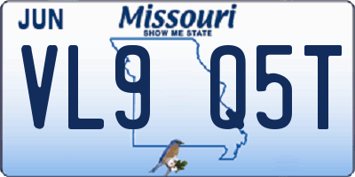 MO license plate VL9Q5T