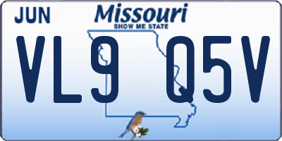 MO license plate VL9Q5V