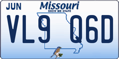 MO license plate VL9Q6D