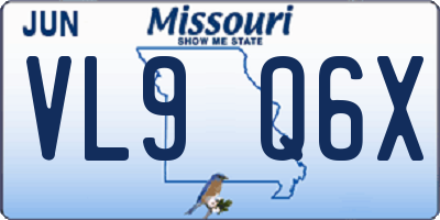 MO license plate VL9Q6X