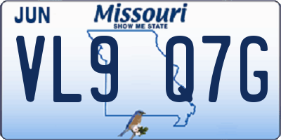 MO license plate VL9Q7G