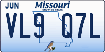 MO license plate VL9Q7L