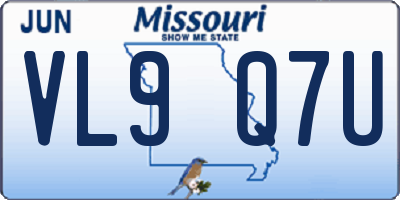 MO license plate VL9Q7U