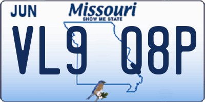 MO license plate VL9Q8P