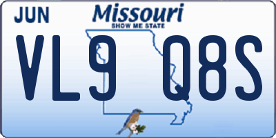 MO license plate VL9Q8S