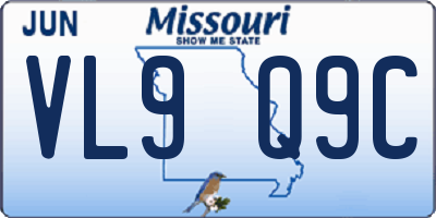 MO license plate VL9Q9C