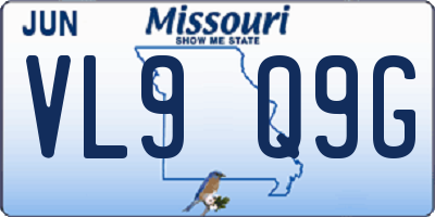 MO license plate VL9Q9G